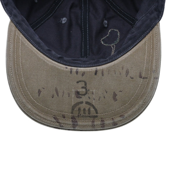 New and unused KAPITAL CHINO BRIMFIELD CAP Chino Brimfield Cap K2509XH514 ONE SIZE Khaki Black Used 4a004428