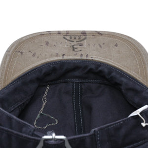 New and unused KAPITAL CHINO BRIMFIELD CAP Chino Brimfield Cap K2509XH514 ONE SIZE Khaki Black Used 4a004428