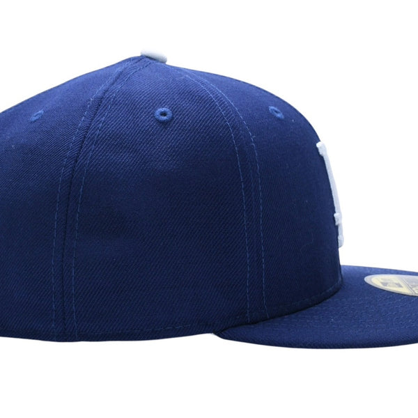 NEW ERA ニューエラ キャップ 帽子 MLB WORLD SERIES WOOL FITTED 59FIFTY COLLECTION ブルー ホワイト サイズ7 3/8 美品 中古 4a004129