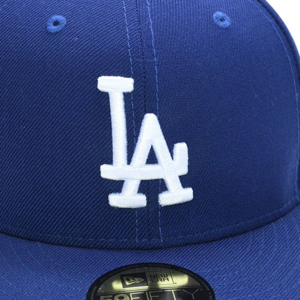NEW ERA ニューエラ キャップ 帽子 MLB WORLD SERIES WOOL FITTED 59FIFTY COLLECTION ブルー ホワイト サイズ7 3/8 美品 中古 4a004129