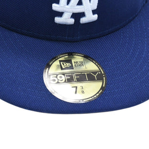NEW ERA ニューエラ キャップ 帽子 MLB WORLD SERIES WOOL FITTED 59FIFTY COLLECTION ブルー ホワイト サイズ7 3/8 美品 中古 4a004129