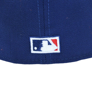 NEW ERA ニューエラ キャップ 帽子 MLB WORLD SERIES WOOL FITTED 59FIFTY COLLECTION ブルー ホワイト サイズ7 3/8 美品 中古 4a004129