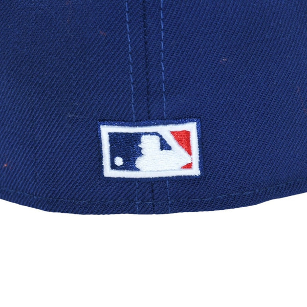 NEW ERA ニューエラ キャップ 帽子 MLB WORLD SERIES WOOL FITTED 59FIFTY COLLECTION ブルー ホワイト サイズ7 3/8 美品 中古 4a004129