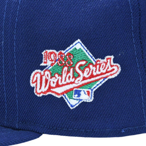 NEW ERA ニューエラ キャップ 帽子 MLB WORLD SERIES WOOL FITTED 59FIFTY COLLECTION ブルー ホワイト サイズ7 3/8 美品 中古 4a004129