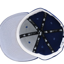 画像をギャラリービューアに読み込む, NEW ERA ニューエラ キャップ 帽子 MLB WORLD SERIES WOOL FITTED 59FIFTY COLLECTION ブルー ホワイト サイズ7 3/8 美品 中古 4a004129