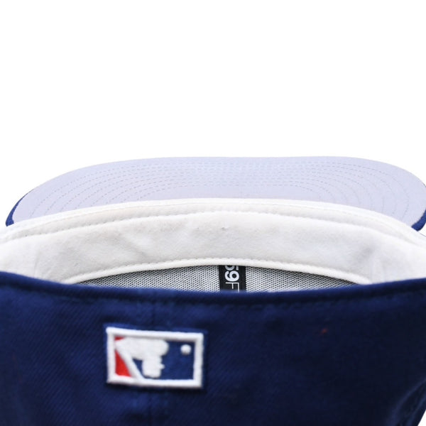NEW ERA ニューエラ キャップ 帽子 MLB WORLD SERIES WOOL FITTED 59FIFTY COLLECTION ブルー ホワイト サイズ7 3/8 美品 中古 4a004129