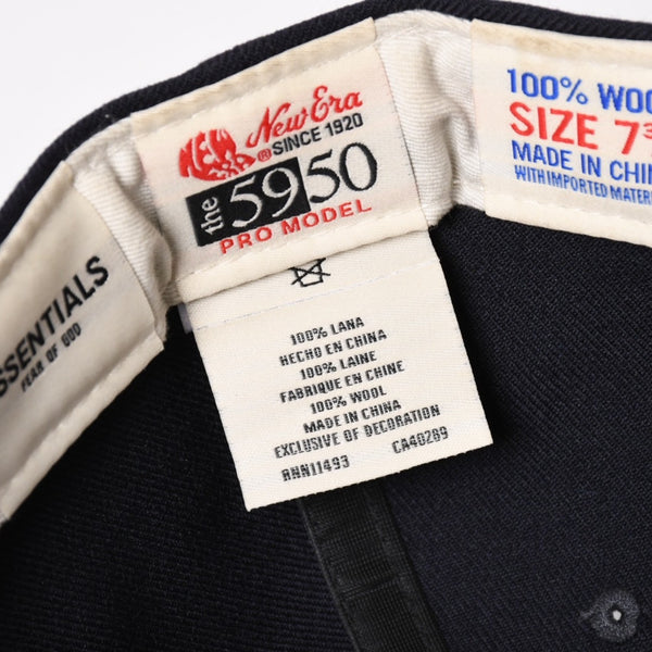Fear of God Essentials 59FIFTY FEAR OF GOD ESSENTIALS Size 7 3/8 Navy Flat Visor Good Used 4a003410