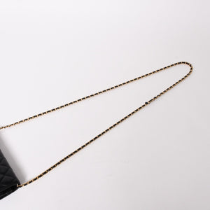 Very Good Condition CHANEL Matelasse Chain Shoulder Wallet Black No. 29 Lambskin Used 4a004343