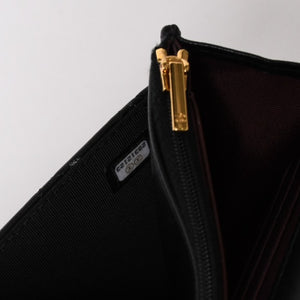 Very Good Condition CHANEL Matelasse Chain Shoulder Wallet Black No. 29 Lambskin Used 4a004343