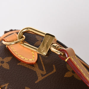 極美品 LOUIS VUITTON ルイヴィトン ナノ・スピーディ モノグラム M81085 ブラウン 2WAY ショルダーバッグ ハンドバッグ 中古 4a004358