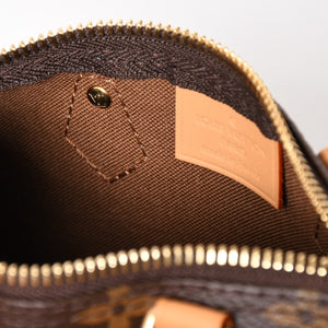 極美品 LOUIS VUITTON ルイヴィトン ナノ・スピーディ モノグラム M81085 ブラウン 2WAY ショルダーバッグ ハンドバッグ 中古 4a004358