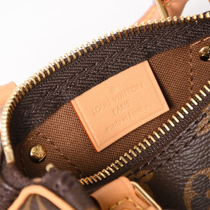 極美品 LOUIS VUITTON ルイヴィトン ナノ・スピーディ モノグラム M81085 ブラウン 2WAY ショルダーバッグ ハンドバッグ 中古 4a004358