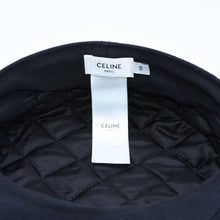 画像をギャラリービューアに読み込む, CELINE セリーヌ トリオンフ セーラーキャップ 2AUS1327V キャスケット マリンキャップ ネイビー ゴールド 58サイズ ゴールドコード 美品 中古 4a004285