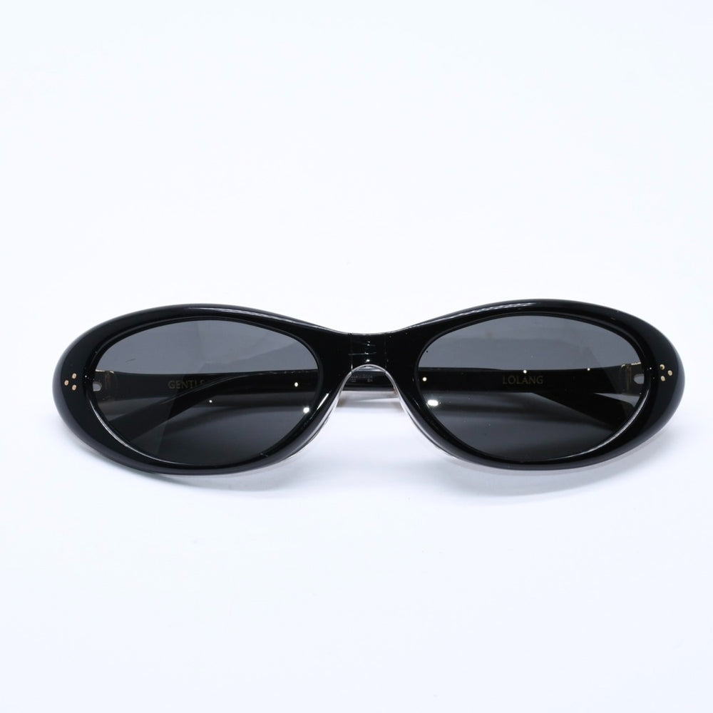 GENTLE MONSTER Gentle Monster Oval Sunglasses Foldable LOLANG-01 Size 54□21-132 Black Gold Good Condition Used 4a004290