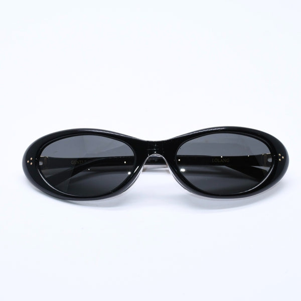 GENTLE MONSTER ジェントルモンスター オーバルサングラス 折りたたみ式 LOLANG-01 サイズ54□21-132 ブラック ゴールド 美品 中古 4a004290