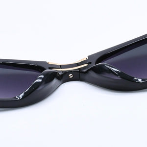 GENTLE MONSTER ジェントルモンスター オーバルサングラス 折りたたみ式 LOLANG-01 サイズ54□21-132 ブラック ゴールド 美品 中古 4a004290