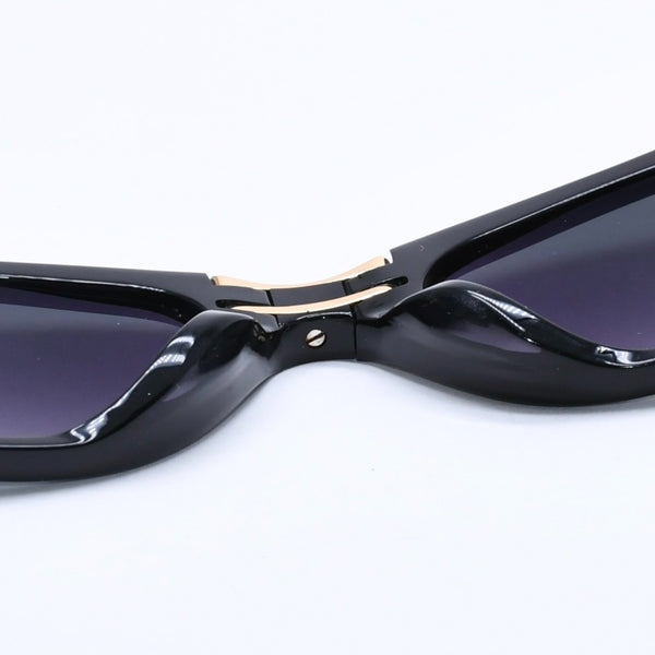 GENTLE MONSTER ジェントルモンスター オーバルサングラス 折りたたみ式 LOLANG-01 サイズ54□21-132 ブラック ゴールド 美品 中古 4a004290