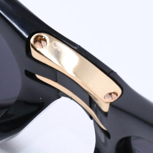 GENTLE MONSTER ジェントルモンスター オーバルサングラス 折りたたみ式 LOLANG-01 サイズ54□21-132 ブラック ゴールド 美品 中古 4a004290