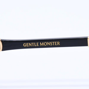 GENTLE MONSTER ジェントルモンスター オーバルサングラス 折りたたみ式 LOLANG-01 サイズ54□21-132 ブラック ゴールド 美品 中古 4a004290