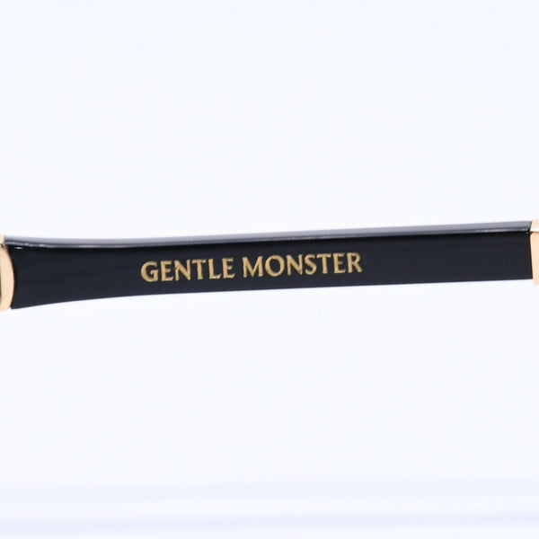 GENTLE MONSTER ジェントルモンスター オーバルサングラス 折りたたみ式 LOLANG-01 サイズ54□21-132 ブラック ゴールド 美品 中古 4a004290