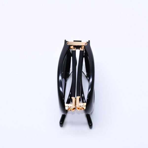 GENTLE MONSTER ジェントルモンスター オーバルサングラス 折りたたみ式 LOLANG-01 サイズ54□21-132 ブラック ゴールド 美品 中古 4a004290