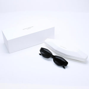 Very Good Condition GENTLE MONSTER VEGAX Sunglasses Size 54□20 145 Rhinestone Black Used 4a004287