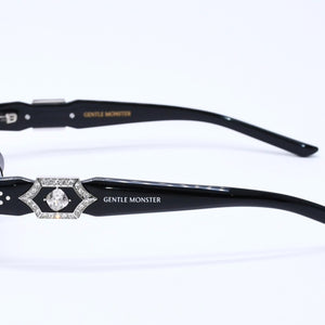 Very Good Condition GENTLE MONSTER VEGAX Sunglasses Size 54□20 145 Rhinestone Black Used 4a004287