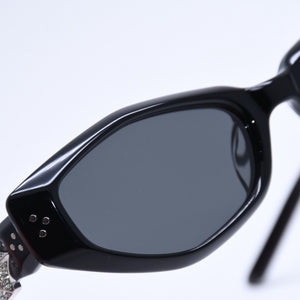 Very Good Condition GENTLE MONSTER VEGAX Sunglasses Size 54□20 145 Rhinestone Black Used 4a004287