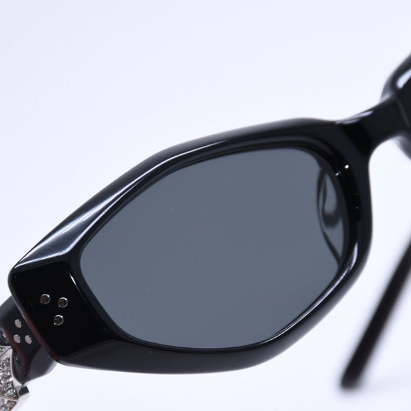Very Good Condition GENTLE MONSTER VEGAX Sunglasses Size 54□20 145 Rhinestone Black Used 4a004287