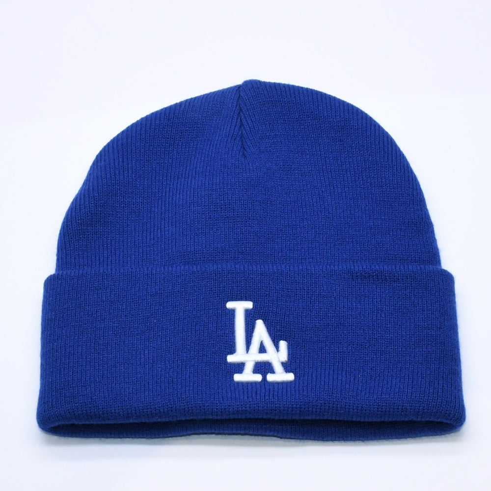 Brand new and unused Mitchell&Ness Mitchell &amp; Ness Los Angeles Dodgers Knit Cap Beanie Royal Blue White LA Used 4a002236