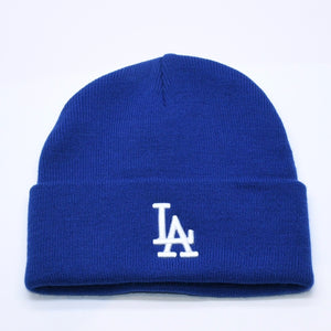 Brand new and unused Mitchell&Ness Mitchell &amp; Ness Los Angeles Dodgers Knit Cap Beanie Royal Blue White LA Used 4a002236