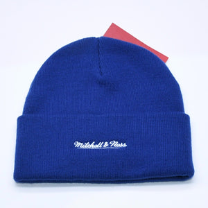 Brand new and unused Mitchell&Ness Mitchell &amp; Ness Los Angeles Dodgers Knit Cap Beanie Royal Blue White LA Used 4a002236