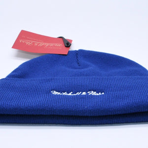Brand new and unused Mitchell&Ness Mitchell &amp; Ness Los Angeles Dodgers Knit Cap Beanie Royal Blue White LA Used 4a002236