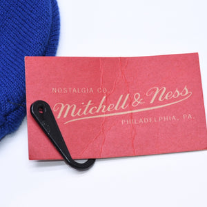 Brand new and unused Mitchell&Ness Mitchell &amp; Ness Los Angeles Dodgers Knit Cap Beanie Royal Blue White LA Used 4a002236