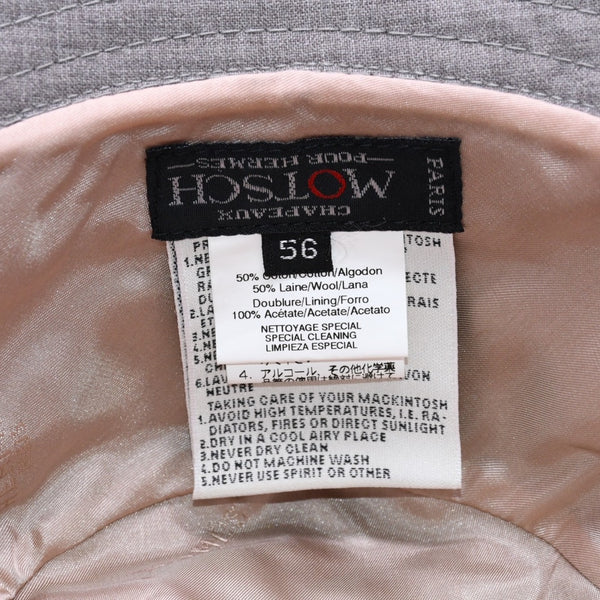 Very Good Condition HERMES Hat MOTSCH POOR HERMES Bucket Hat Greige Size 56 Used 4a004463