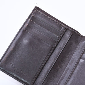 Christian Dior クリスチャンディオール トロッター ラスタカラー サドルウォレット ガリアーノ期 キャンバス D金具 ベージュ 良品 中古 4a004432