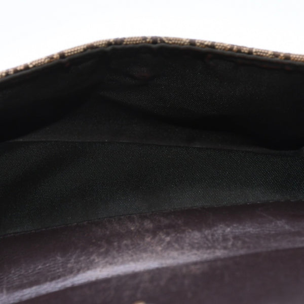 Christian Dior クリスチャンディオール トロッター ラスタカラー サドルウォレット ガリアーノ期 キャンバス D金具 ベージュ 良品 中古 4a004432