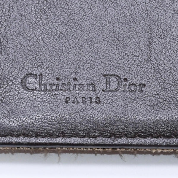 Christian Dior クリスチャンディオール トロッター ラスタカラー サドルウォレット ガリアーノ期 キャンバス D金具 ベージュ 良品 中古 4a004432