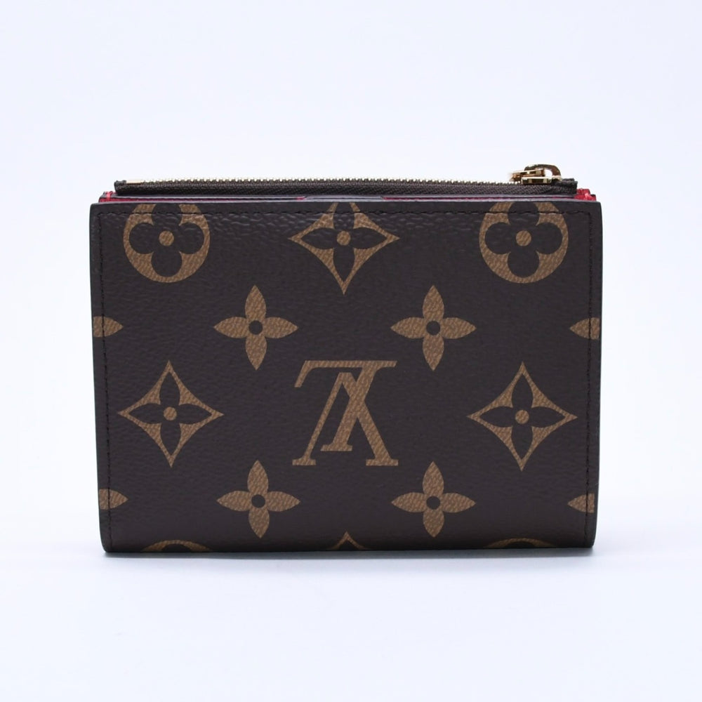 新品未使用 LOUIS VUITTON ルイヴィトン × 村上隆 ポルトフォイユ リサ M13420 コンパクトウォレット 二つ折り財布 ブラウン レッド 中古 4a004297