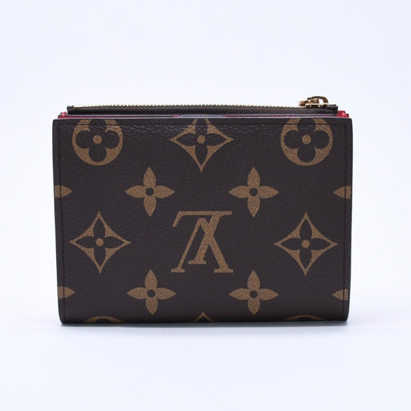 新品未使用 LOUIS VUITTON ルイヴィトン × 村上隆 ポルトフォイユ リサ M13420 コンパクトウォレット 二つ折り財布 ブラウン レッド 中古 4a004297
