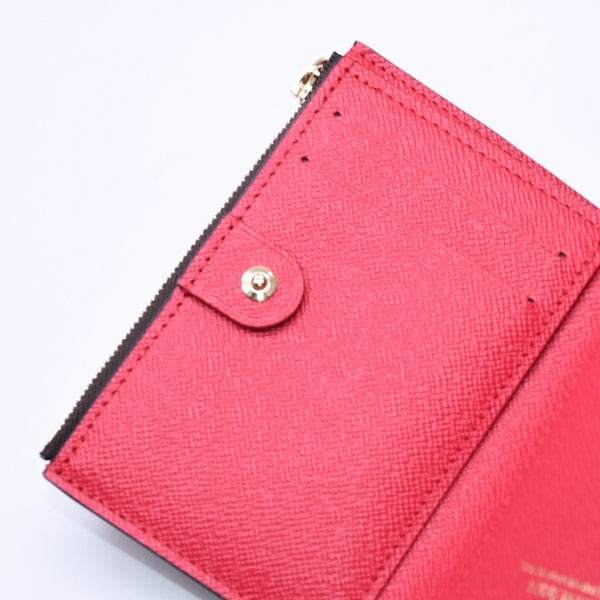 新品未使用 LOUIS VUITTON ルイヴィトン × 村上隆 ポルトフォイユ リサ M13420 コンパクトウォレット 二つ折り財布 ブラウン レッド 中古 4a004297