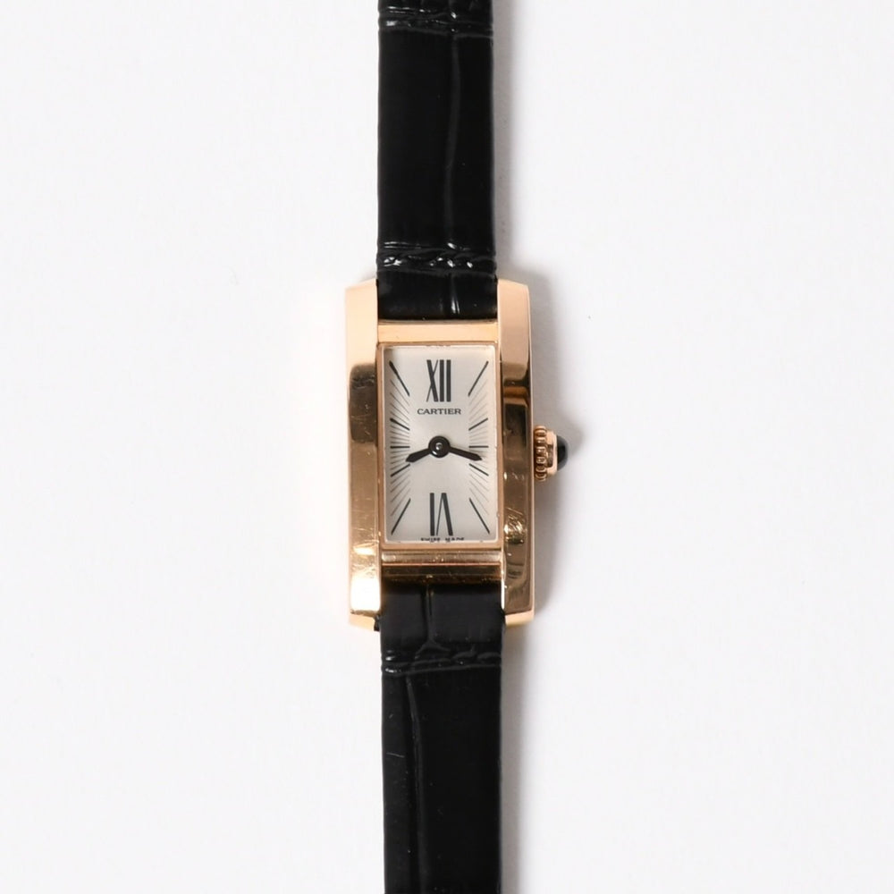 CARTIER カルティエ Tank Allongee Lanieres タンク アロンジェ ラニエール 腕時計 W1537338 重量約22.12g QZ 18KPG 美品 中古 4a004495