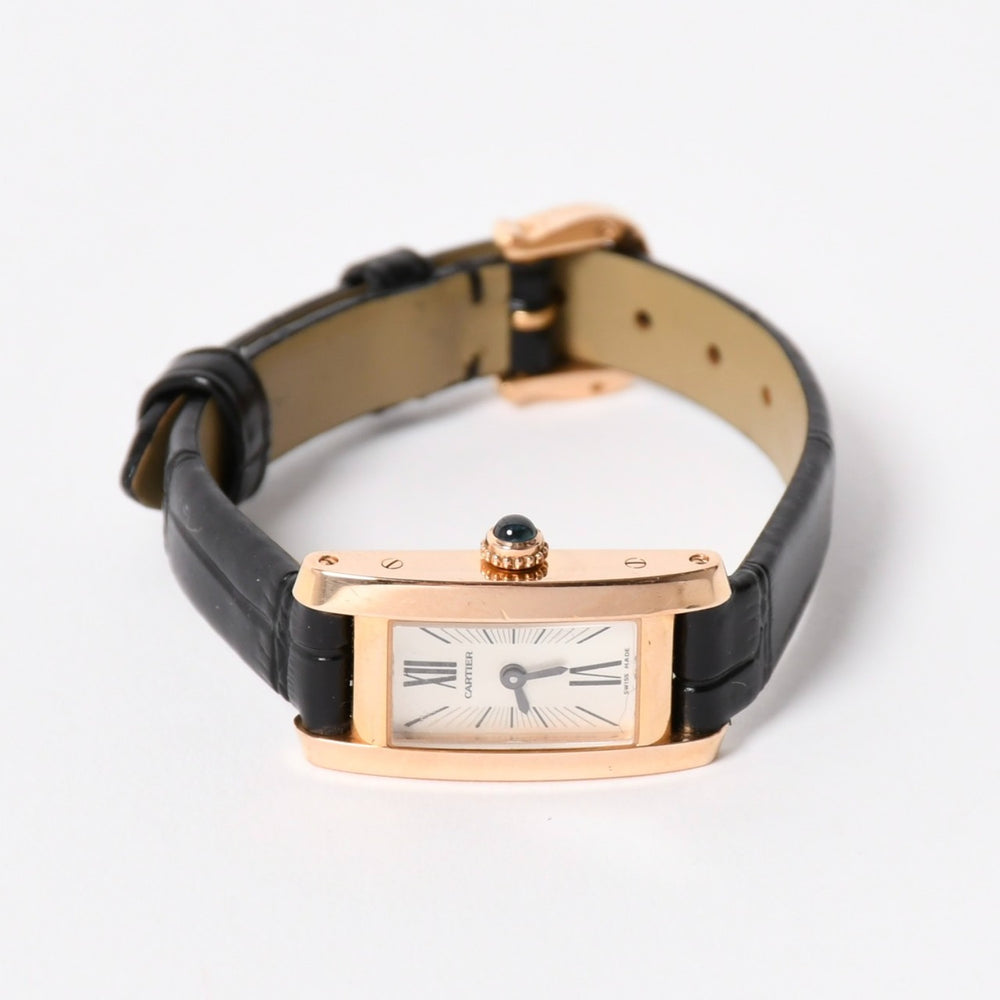 CARTIER カルティエ Tank Allongee Lanieres タンク アロンジェ ラニエール 腕時計 W1537338 重量約22.12g QZ 18KPG 美品 中古 4a004495