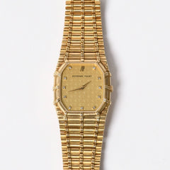 AUDEMARS PIGUET Audemars Piguet BAMBOO watch 14644BA Weight approx. 85.55g 18KYG 11P diamond Manual winding Gold dial Good condition Used 4a004651