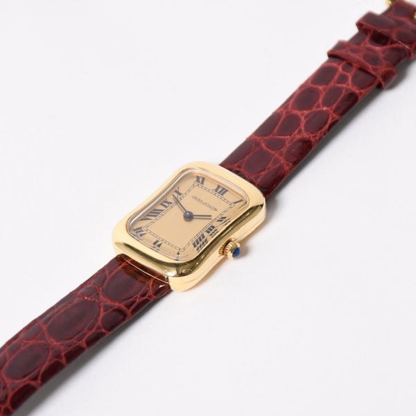 Very good condition JAEGER-LECOULTRE Jaeger-LeCoultre watch 6021.21 Weight approx. 22.89g Manual winding Champagne dial Rectangle GP Used 4a004444
