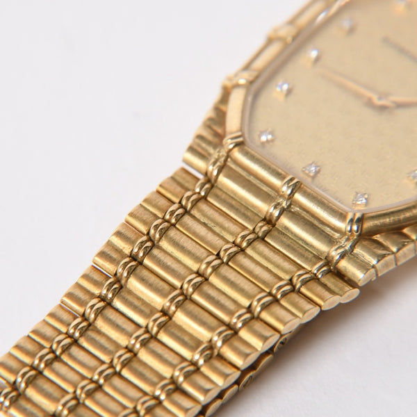 AUDEMARS PIGUET Audemars Piguet BAMBOO watch 14644BA Weight approx. 85.55g 18KYG 11P diamond Manual winding Gold dial Good condition Used 4a004651