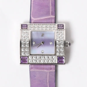 AUDEMARS PIGUET オーデマ ピゲ Myriade ミリヤード 腕時計 67455BC.ZU.A068MR.01 重量約45.60g QZ 18KWG シェル文字盤 美品 中古 4a004653