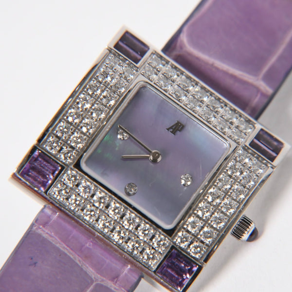 AUDEMARS PIGUET オーデマ ピゲ Myriade ミリヤード 腕時計 67455BC.ZU.A068MR.01 重量約45.60g QZ 18KWG シェル文字盤 美品 中古 4a004653