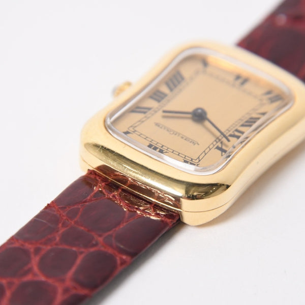 Very good condition JAEGER-LECOULTRE Jaeger-LeCoultre watch 6021.21 Weight approx. 22.89g Manual winding Champagne dial Rectangle GP Used 4a004444