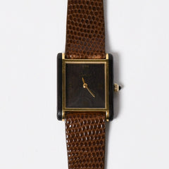 CARTIER カルティエ オーガニックタンクウッド LM 腕時計 20611 重量約19.05g 18KGP 手巻き ゴールド ブラウン ウッド 美品 中古 4a004446